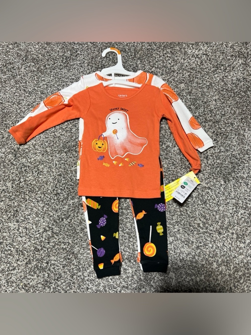 New Baby Girls 4-Pc Carter's HALLOWEEN Cotton Pajamas Set Size 12 Months